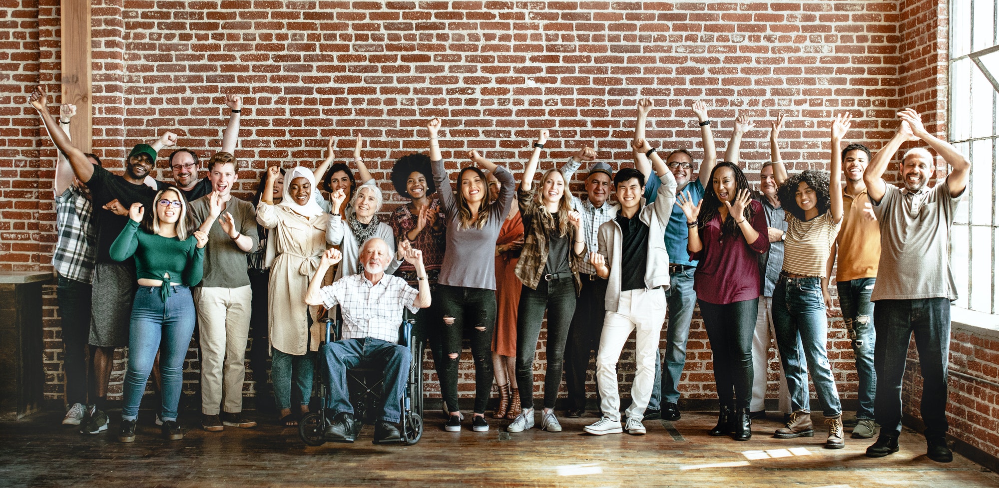 Cheerful group of people
