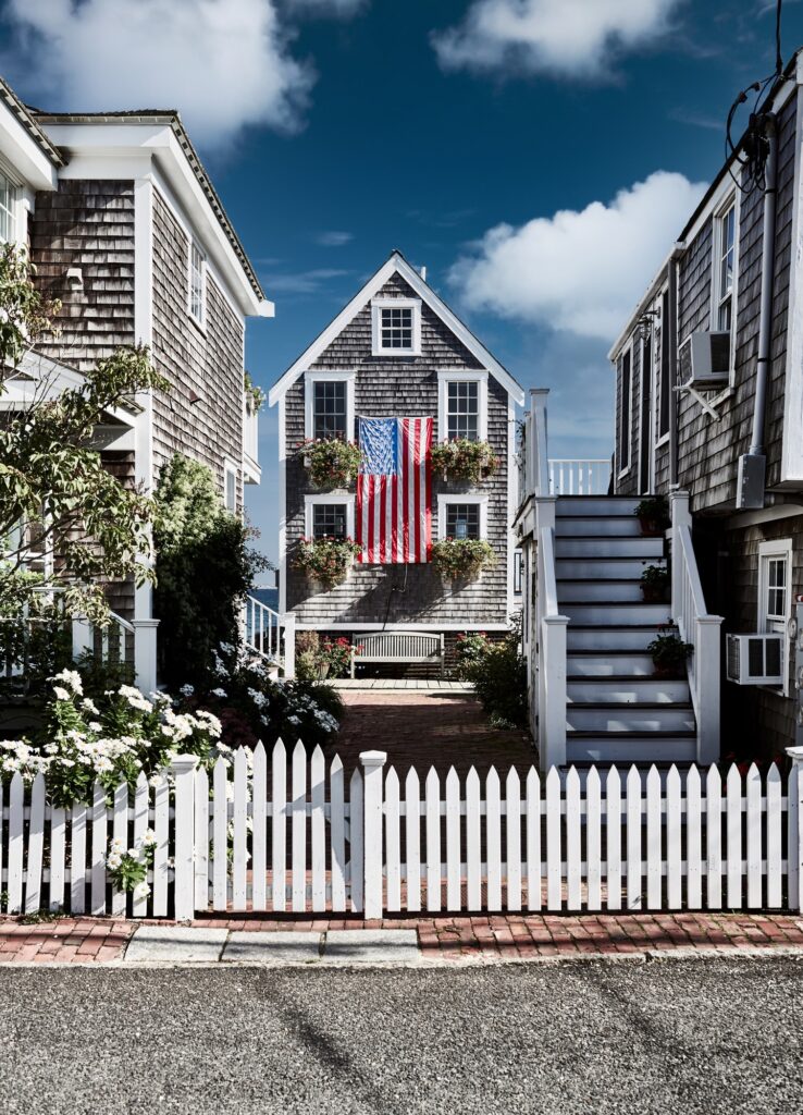 United States flag in Provincetown, Massachusetts